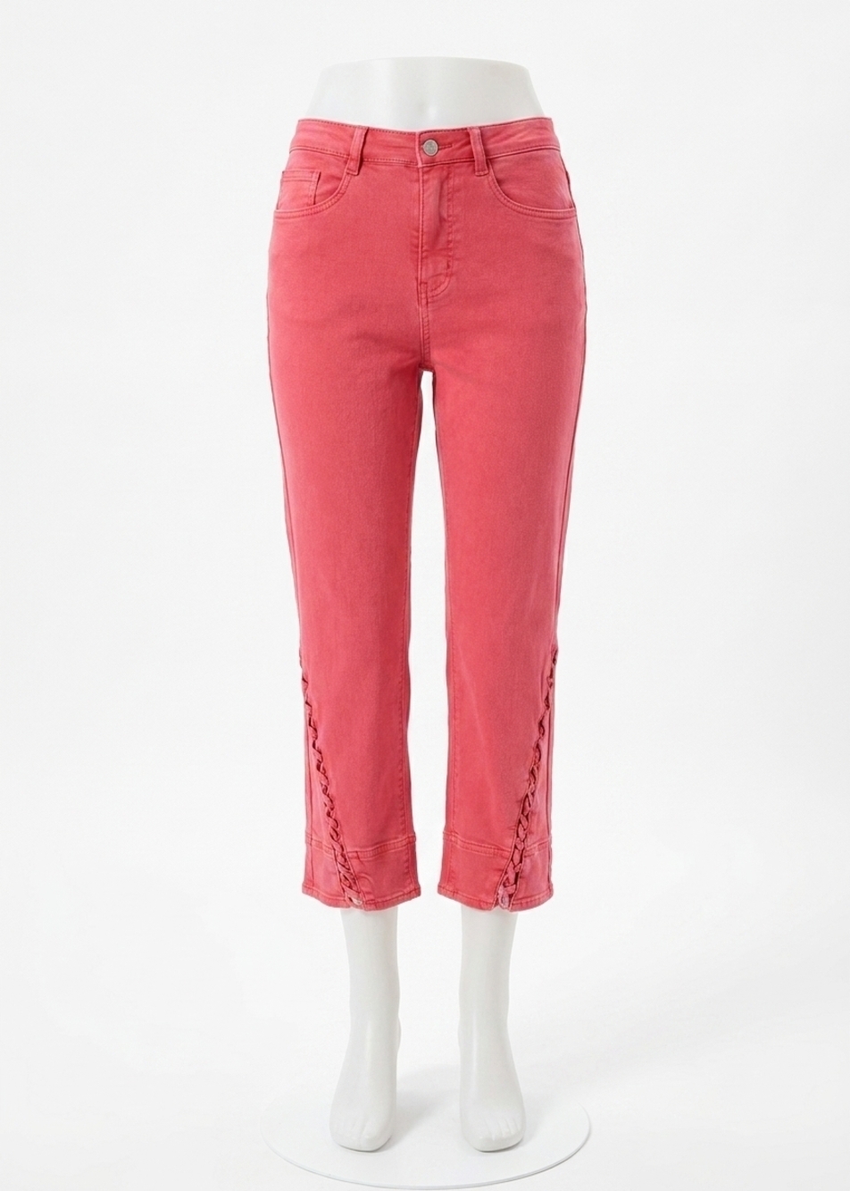 NEW FDJ suzanne straight crop jeans in rouge